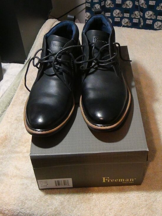 Freeman Hector Chukka Mens Ankle Boots MINT Casual Office F121054 Size 10 Black main image 14